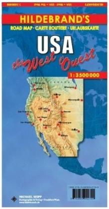Actual product image USA West 1 : 3 500 000. Hildebrand's holiday map