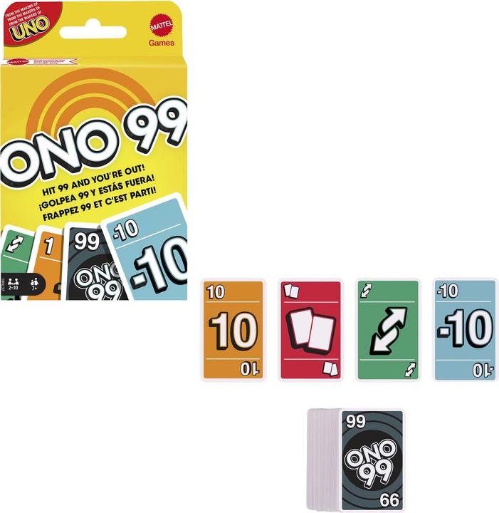 Produktbild Mattel Games O'NO 99 Kartenspiel (Deutsch, Französisch, Italienisch, Englisch)