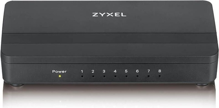 Produktbild Zyxel GS-108SV2 8-Port Desktop Gigabit Ethernet Media Switch für Desktop-Anwendungen (8 Ports)