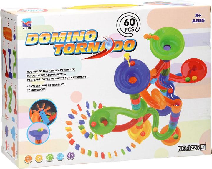 Actual product image Yulin Domino Tornado marble run, 60 pcs.