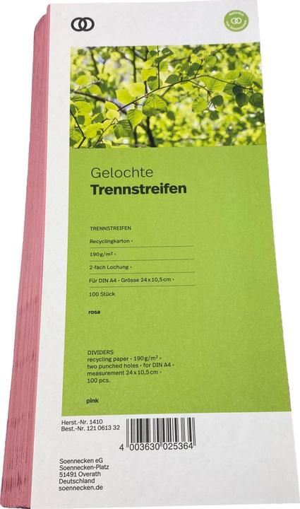Produktbild Soennecken Trennstreifen oeco 24 x 10,5 cm (B x H)