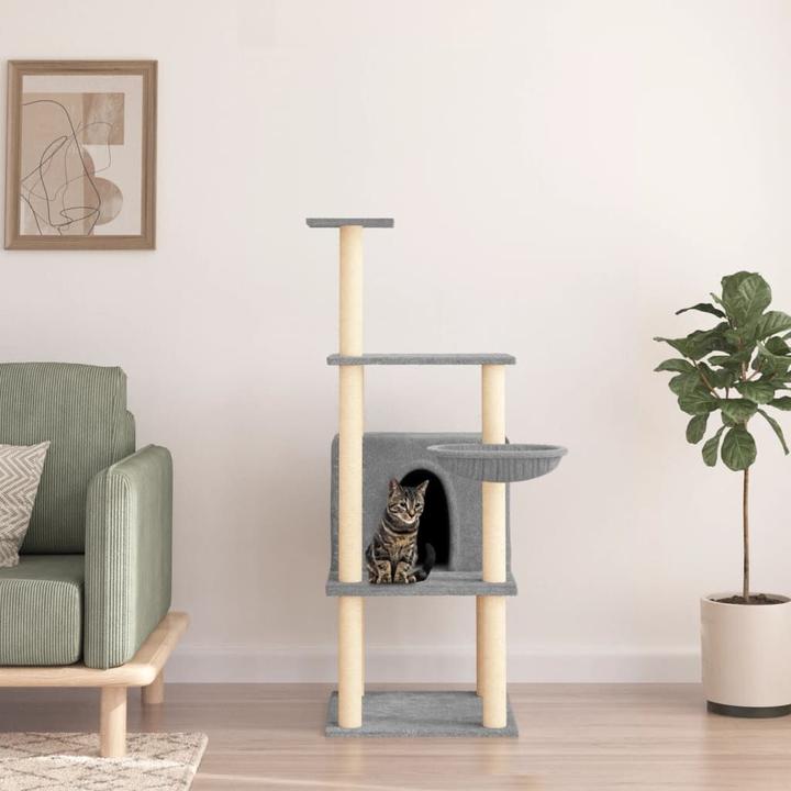 Actual product image vidaXL Kratzbaum (132 cm, Light grey)