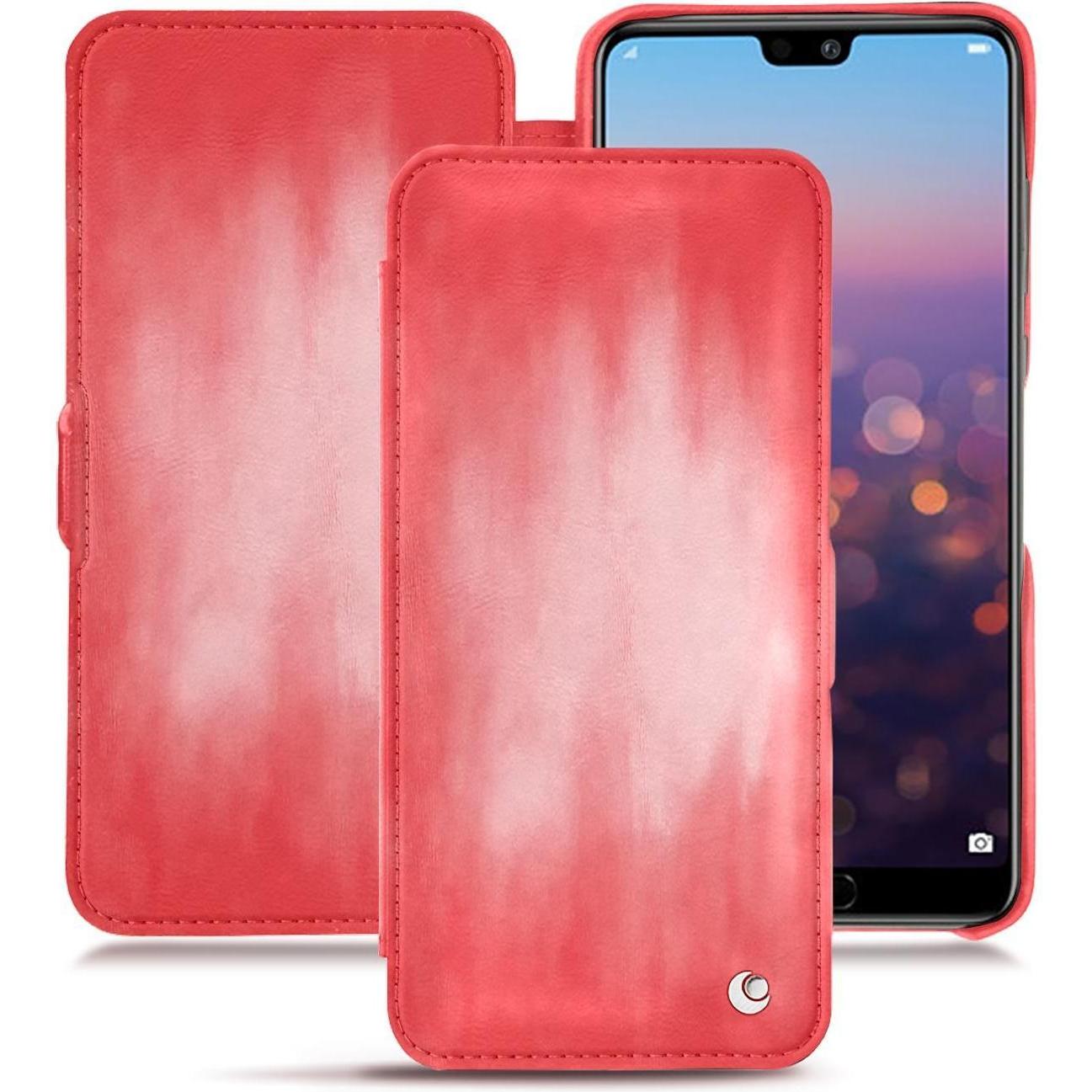 Noreve Lederschutzhülle horizontal (Huawei P20 Pro), Smartphone Hülle, Rosa
