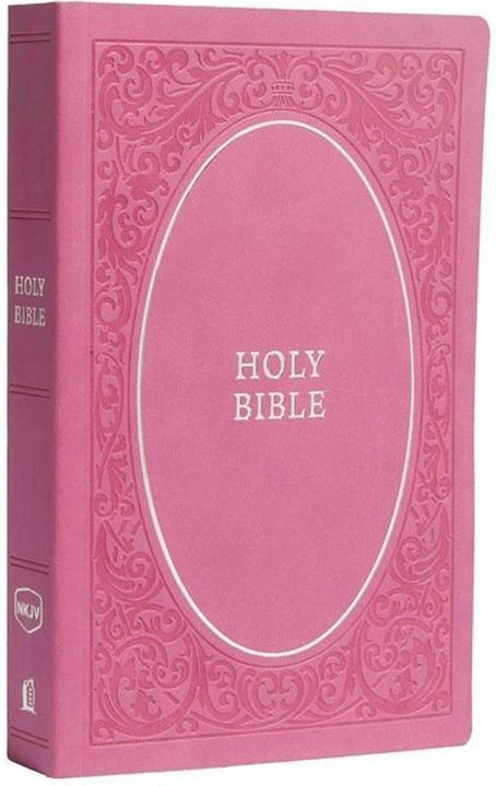 Actual product image NKJV, Holy Bible, Soft Touch Edition, Leathersoft, Pink, Comfort Print (English, Thomas Nelson., 2018)