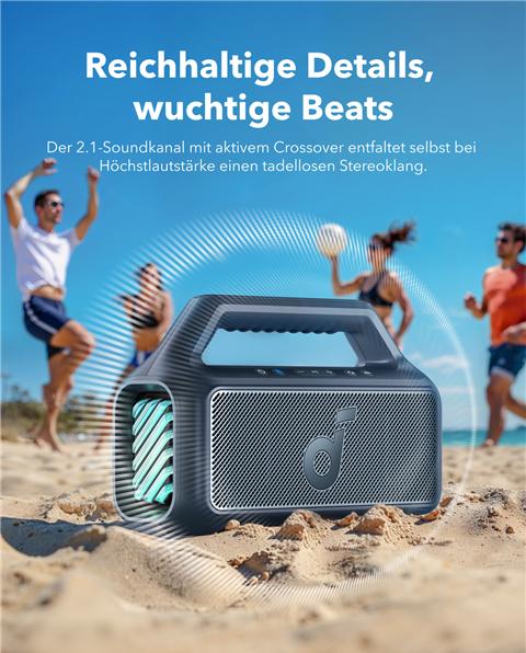 Actual product image soundcore Boom 2 (24 h, Rechargeable battery operated)