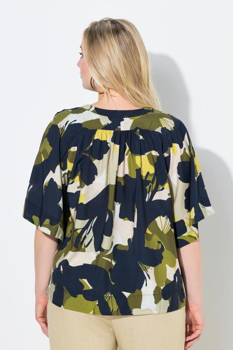 Produktbild Ulla Popken Bluse, Oversized, Tunika-Ausschnitt, Halbarm (50)