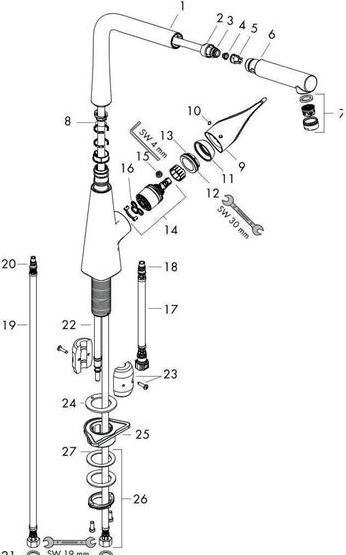 Produktbild hansgrohe Metris Edelstahl