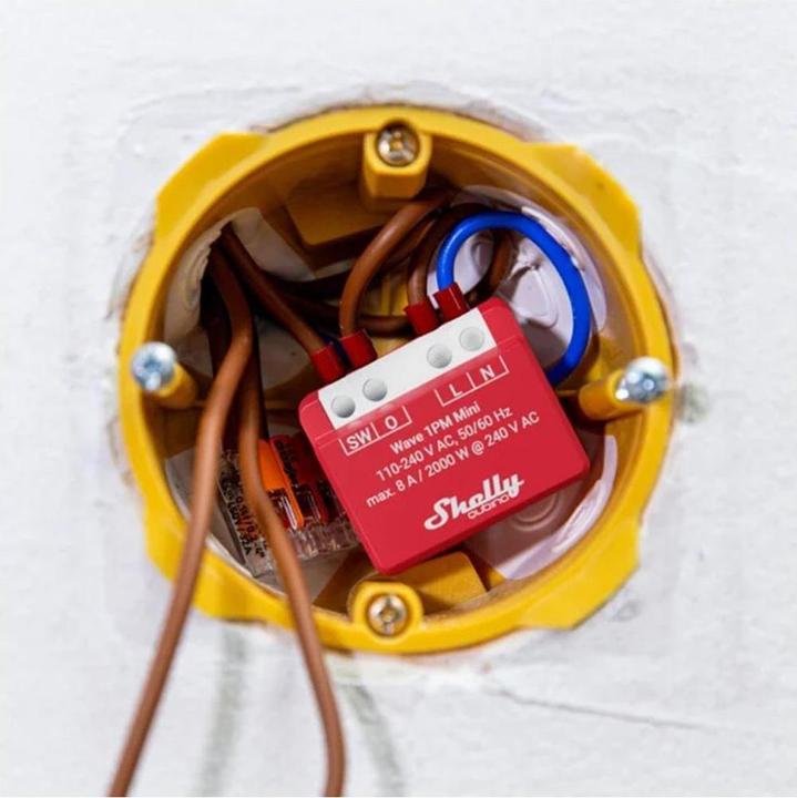 Actual product image Shelly Qubino Wave 1PM Mini (Switch actuator)