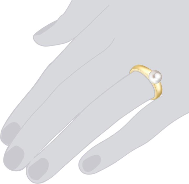 Produktbild Valero Pearls Damen Sterling Silber Süsswasser-Zuchtperle gelbgold - 2194 (50, 925 Silber)