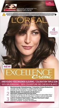 Productafbeelding L'Oréal Paris L'Oreal Paris Excellence Creme 4- Medium Bruin - Haarverf (4 Middelbruin)