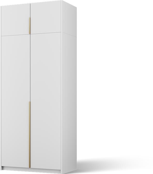 Produktbild ADRK Furniture Bregma II Drehtürenschrank mit Aufsatz (100 x 58 x 250 cm)