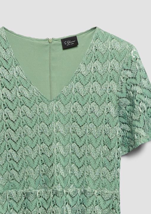 Produktbild s.Oliver Midi-Kleid mit Glitzergarn und Ajourmuster (48)