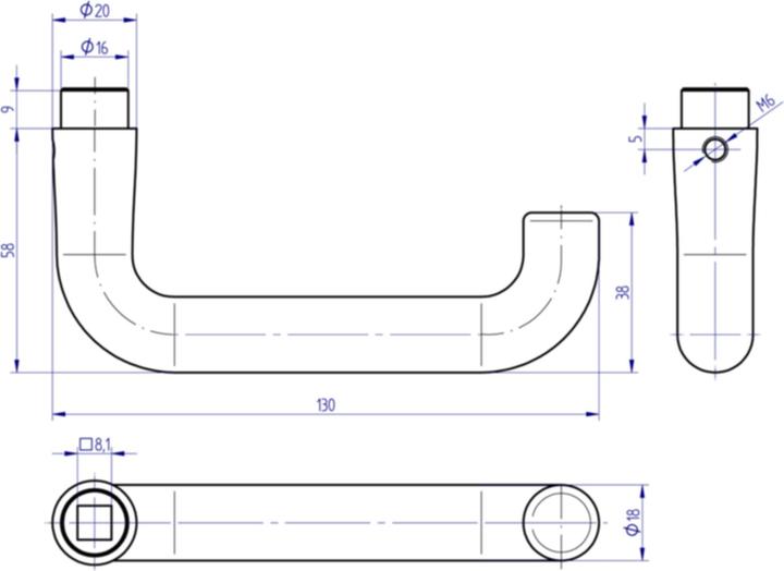 Produktbild Mega Türdrücker (Türgarnitur)