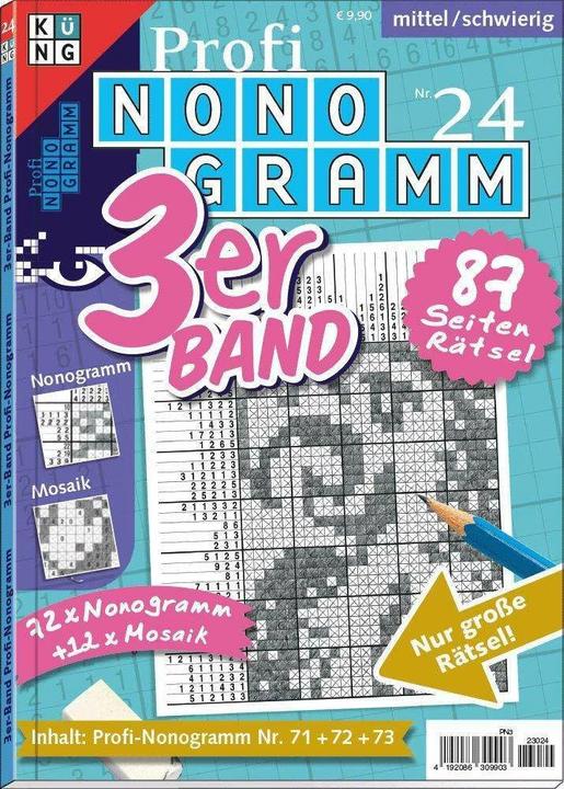 Produktbild Educational Technology Profi-Nonogramm 3er-Band Nr. 24 (Deutsch, Conceptis Puzzles, 2023)