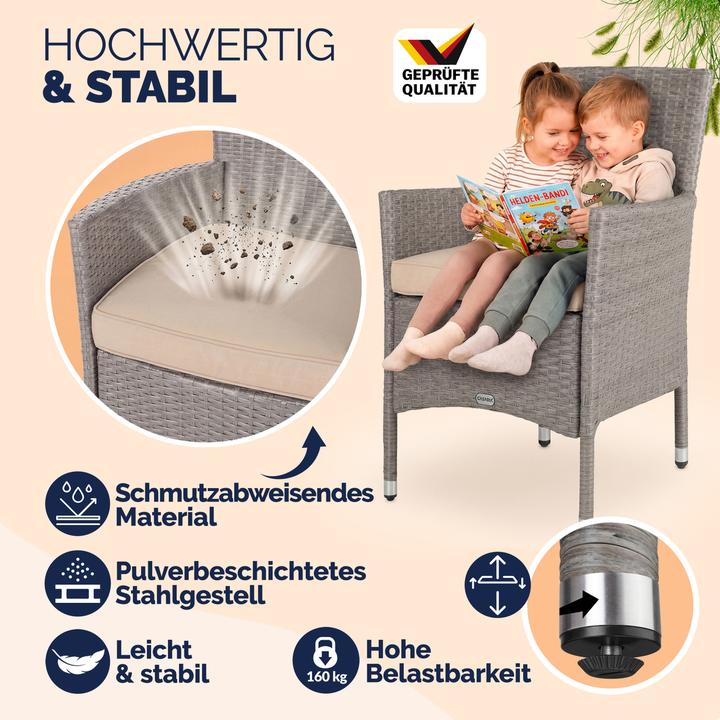 Produktbild Casaria Polyrattan Gartenstühle