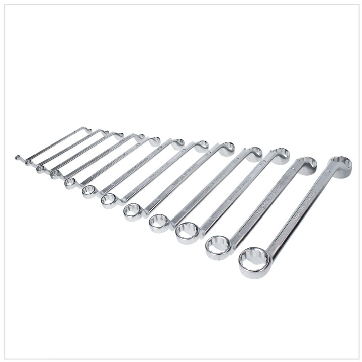 Actual product image BGS Set di 12 Chiavi a doppio anello, a gomito SW 6 x 7 - 30 x 32 mm ( 1214 ) (30 mm, 18 mm, 11 mm, 12 mm, 20 mm, 19 mm, 27 mm, 15 mm, 13 mm, 25 mm, 6 mm, 21 mm, 7 mm, 14 mm, 8 mm, 10 mm, 23 mm, 22 mm, 17 mm, 28 mm, 9 mm, 16 mm, 24 mm, 26 mm, 29 mm)