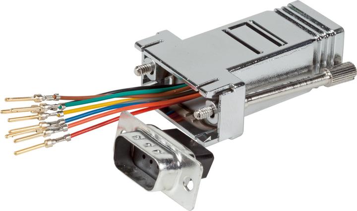 EFB Elektronik Modular-Adapter DB09Stecker/RJ45, metallisiertes Gehäuse