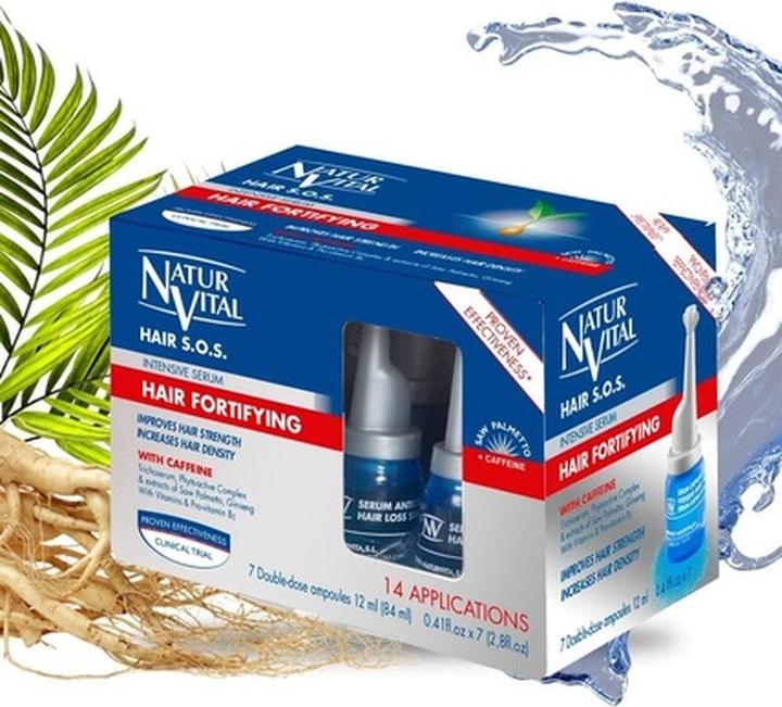 Actual product image NaturVital SERUM ANTICAÍDA tratamiento intensivo 7 ampollas x 12 ml (84 ml)