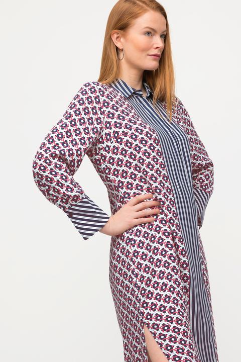 Produktbild Ulla Popken Kleid, Grafik-Design, Hemdkragen, Langarm (46, 48)