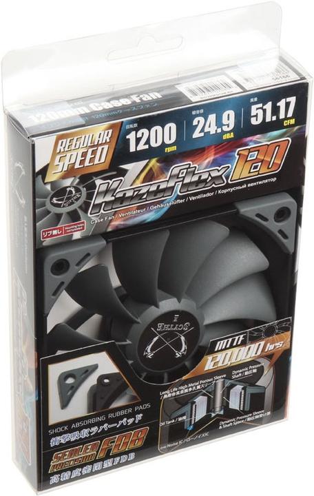Actual product image Scythe Case fan Kaze Flex 120mm RPM Re (120 mm, 1 x)