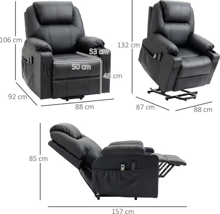 Produktbild Homcom Massagesessel mit Liegefunktion