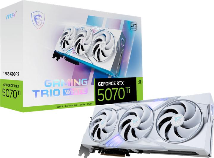 Actual product image MSI GeForce RTX 5070 Ti 16G Gaming Trio OC White (16 GB)