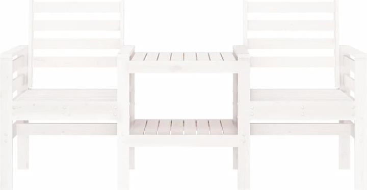 Produktbild vidaXL Gartenbank mit Tisch 2-Sitzer Massivholz Kiefer,Material