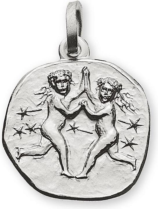 Image du produit Wassner Pendentif signe astrologique Gémeaux or blanc 18K (Or 750)
