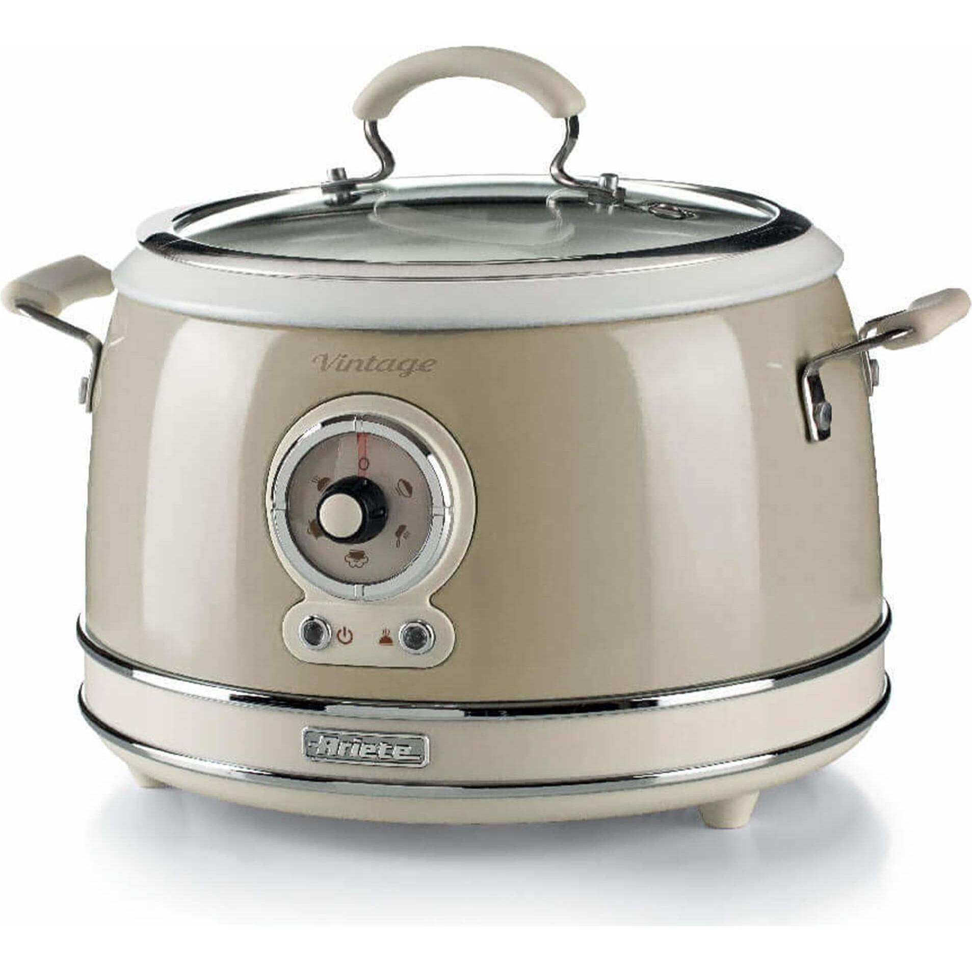 Ariete 2904 Vintage, Dampfgarer + Reiskocher, Beige