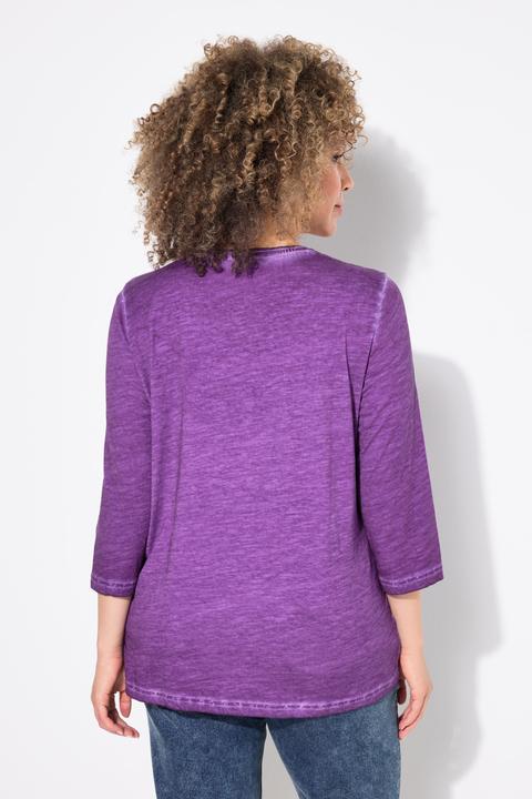 Produktbild Ulla Popken Shirt, Statementstickerei, Classic, Rundhals, 3/4-Arm (46, 48)