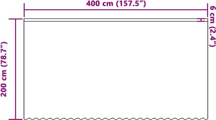 Produktbild vidaXL Spitzenvorhang (400 x 200 cm)