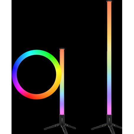 Sirui Duken T120 Pro Teleskop RGB LED Lichtstab 694-1142 mm mit FB und App inkl. Standfuss (Blitzgerät Akku), Blitzgerät...