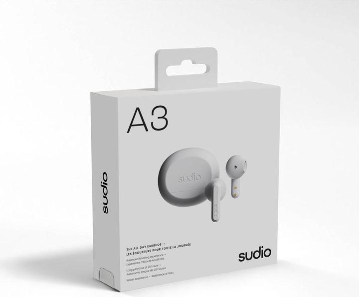 Actual product image Sudio Headphone A3 White In-Ear True Wireless (25 h, Wireless)