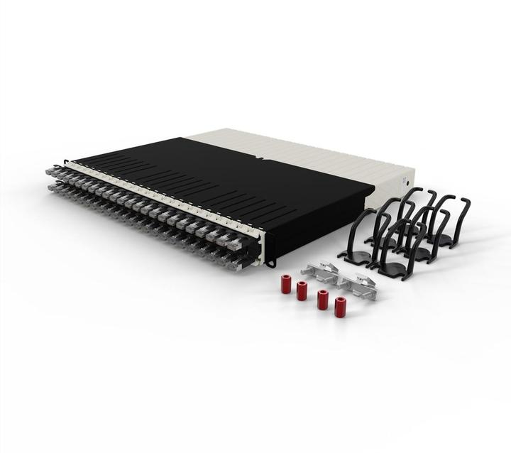 Produktbild PATCHBOX one / 8RU / Cat 6A, STP, 0.8 m, Schwarz (STP, U/FTP, CAT6a, 0.80 m)