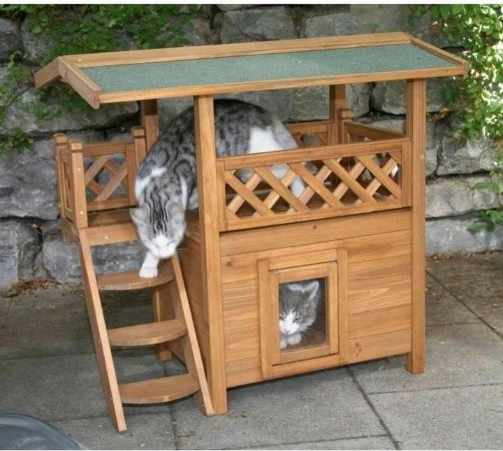 Actual product image Kerbl Katzenhaus Lodge (73 cm, Brown)