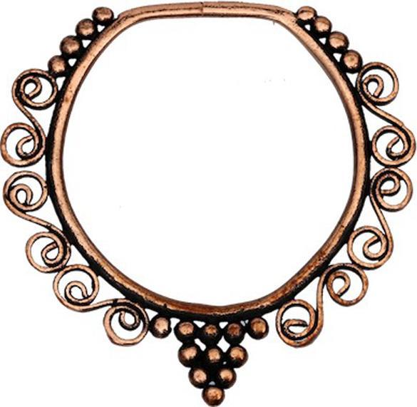 Immagine prodotto Star Piercing Ciondolo Tunnel Anello in oro rosa Vite con uva (senza ottone, Rame)