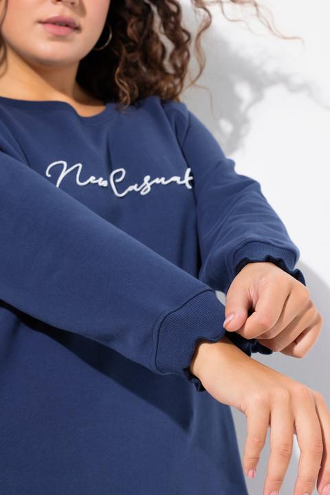 Actual product image Ulla Popken NEW CASUAL Ruffled Hem Sweatshirt (46, 48)