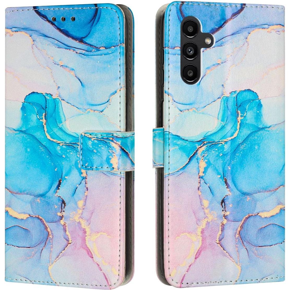 König Design Hülle Handy Schutz für Samsung Galaxy A04e A34 A54 Case Cover Marmor Tasche Etui (Samsung Galaxy A54 5G), S...