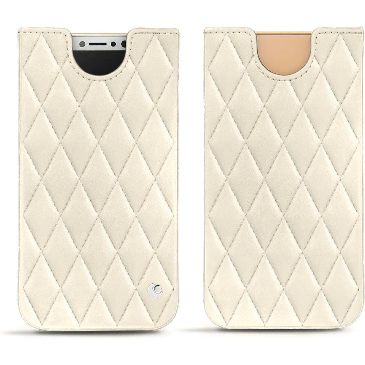 Thumbnail - Noreve Lederschutzhülle (Apple iPhone X), Smartphone Hülle, Weiss