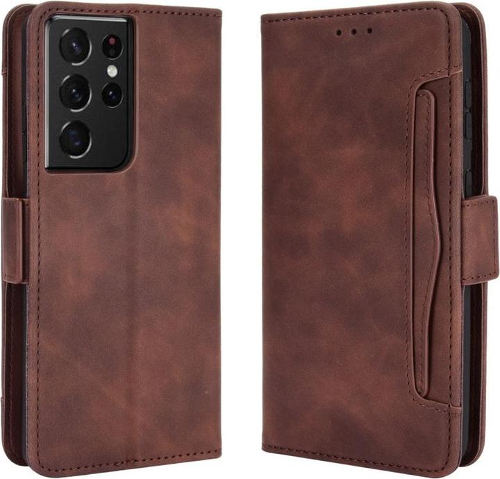 Immagine prodotto Cover-Discount Galaxy S21 Ultra - Custodia con molti slot per carte di credito marrone (Samsung Galaxy S21 Ultra)