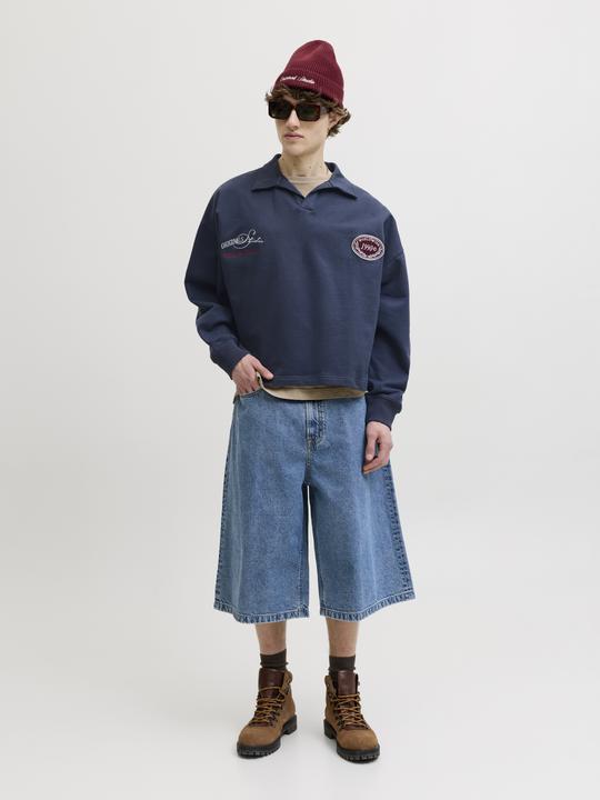 Produktbild Jack & Jones Jorsavona Sweat Split Neck Badge Ls Polo (M)