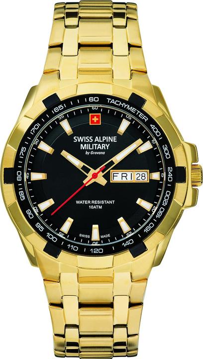 Produktbild Swiss Alpine Military 7043.1117 Day-Date 42mm 10ATM (Uhr mit Schmuckstein, 42 mm)