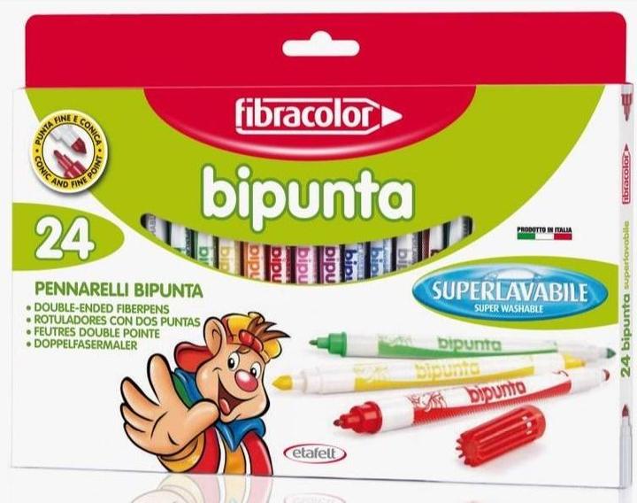 Actual product image Fibracolor Pisaki Bipunta Double Point 24 col (24x)