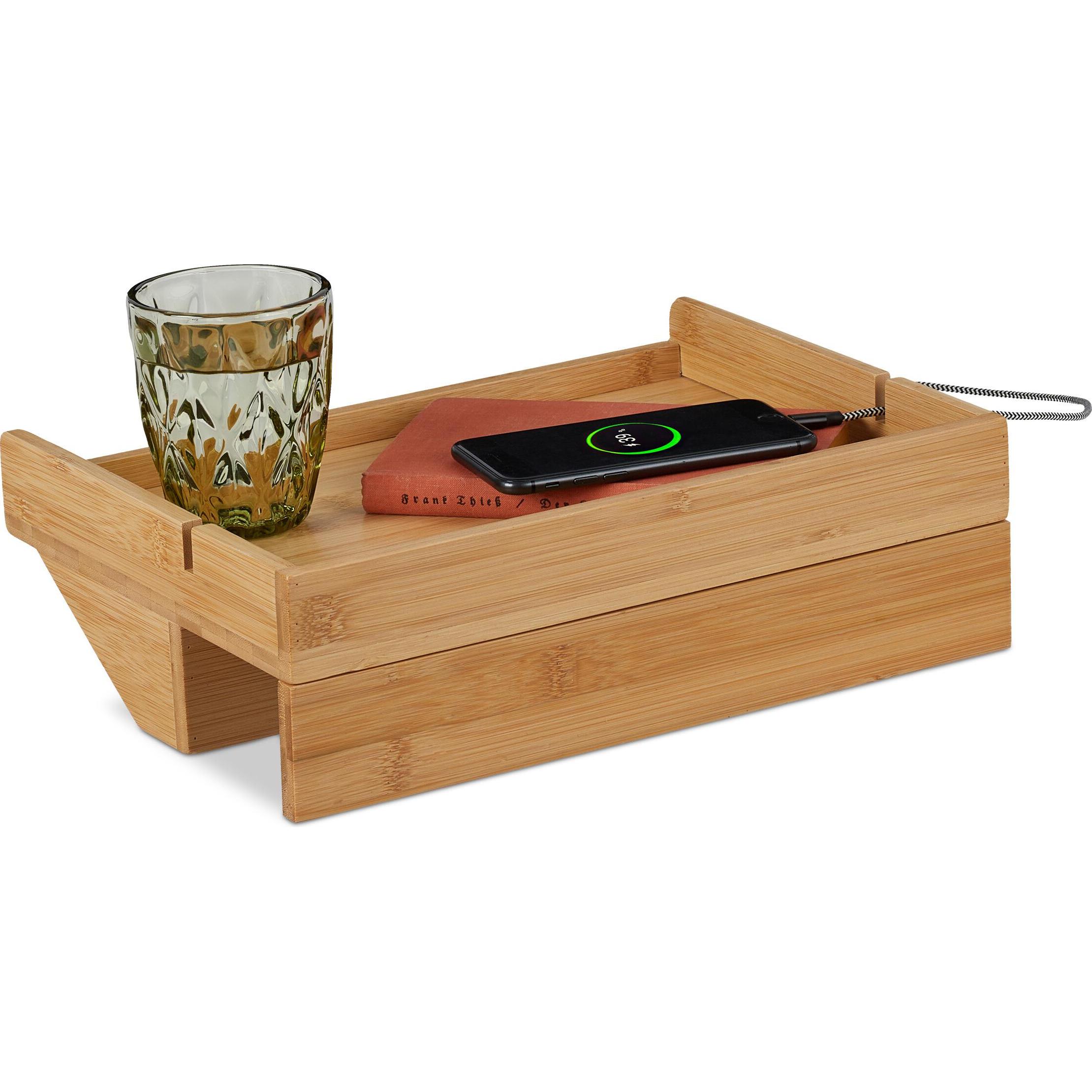 Relaxdays, Nachttisch, Bettablage (33 x 24 x 10 cm)