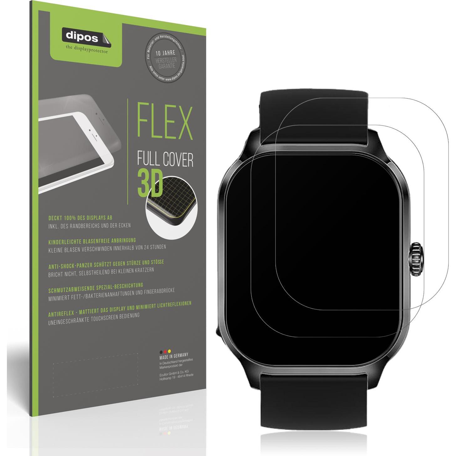 Thumbnail - Dipos Full Cover Schutzfolie Matt, Smartwatch Schutzfolie, Transparent