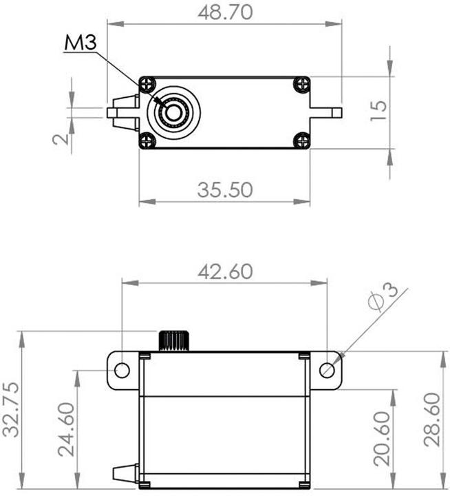 Produktbild Mks hv747r (h) hv servo für liegende montage mit aluminium gehäuse
