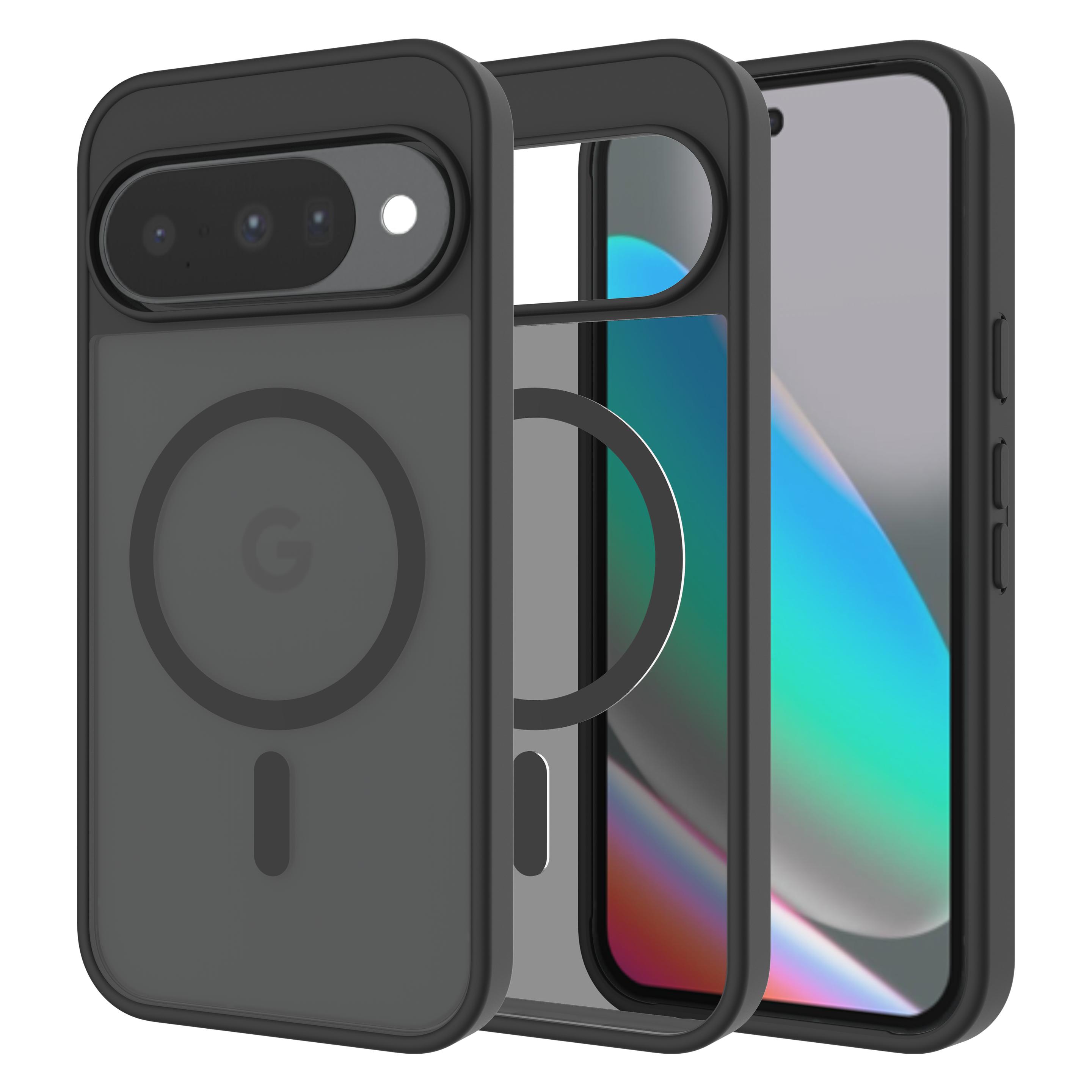 Cazy Silikon Hülle Soft Tpu Schutz (Google Pixel 10, Google Pixel 10 Pro), Smartphone Hülle, Schwarz