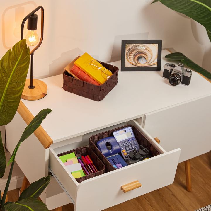 Actual product image Relaxdays 3x storage basket (3 x, 24 x 24 x 9.5 cm)