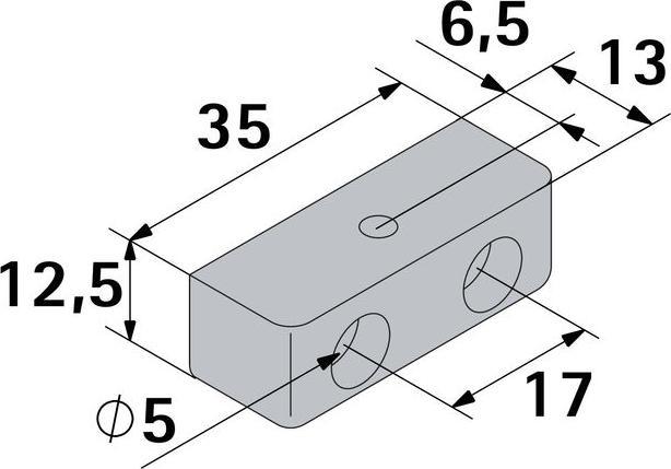 Image du produit Hettich Eckverbinder Block 35x12x12 mm, 20 St. (Raccords d'angle, 20 pcs)