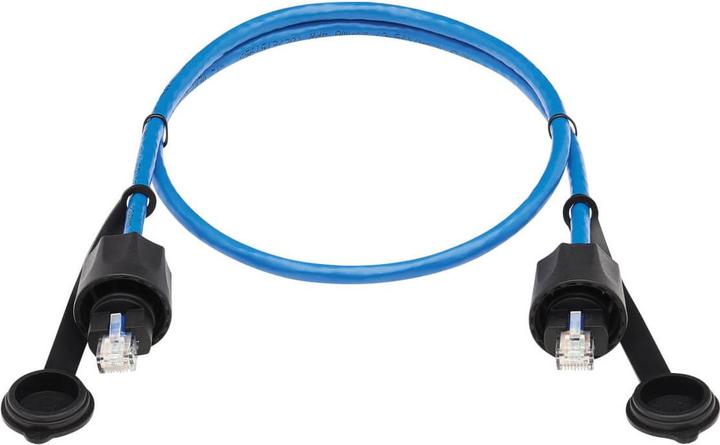 Produktbild Eaton Industrial Cat6 UTP Ethernet Cable RJ45m/M 100W PoE CMR-LP IP68 Blue 3 ft. 0.91m (U/UTP, CAT6, 0.91 m)